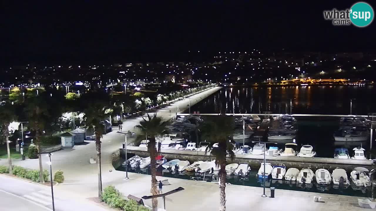 Webcam Koper – Panorama of the marina and promenade from the Grand Hotel Koper