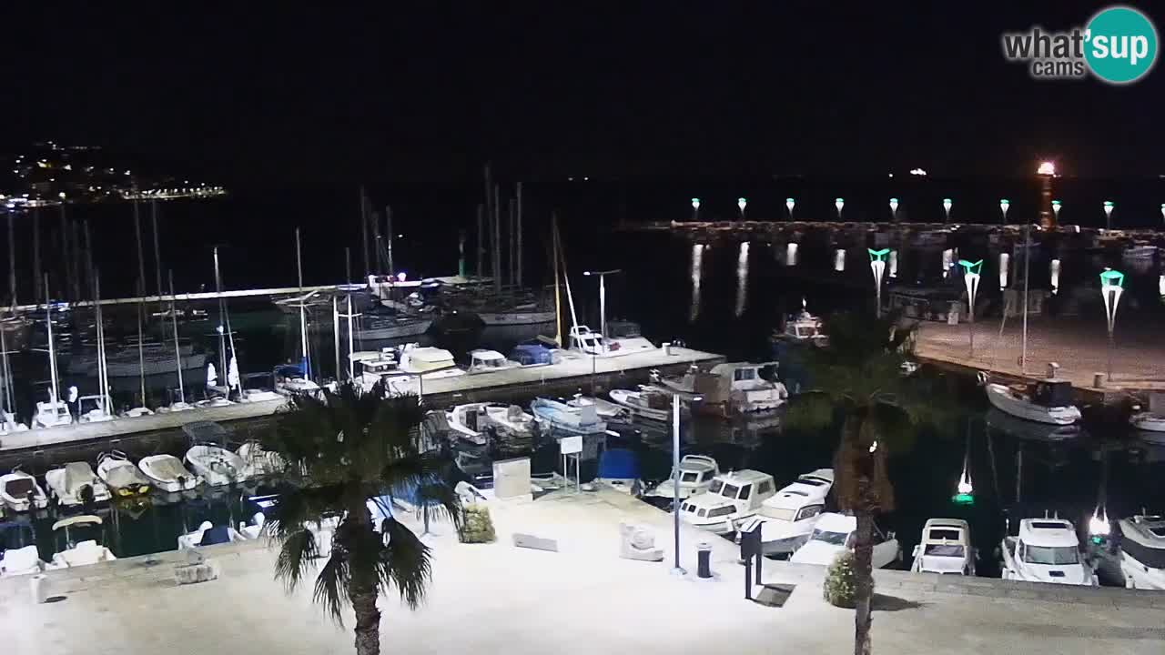 Webcam Koper – Panorama de la marina et de la promenade depuis le Grand Hotel Koper