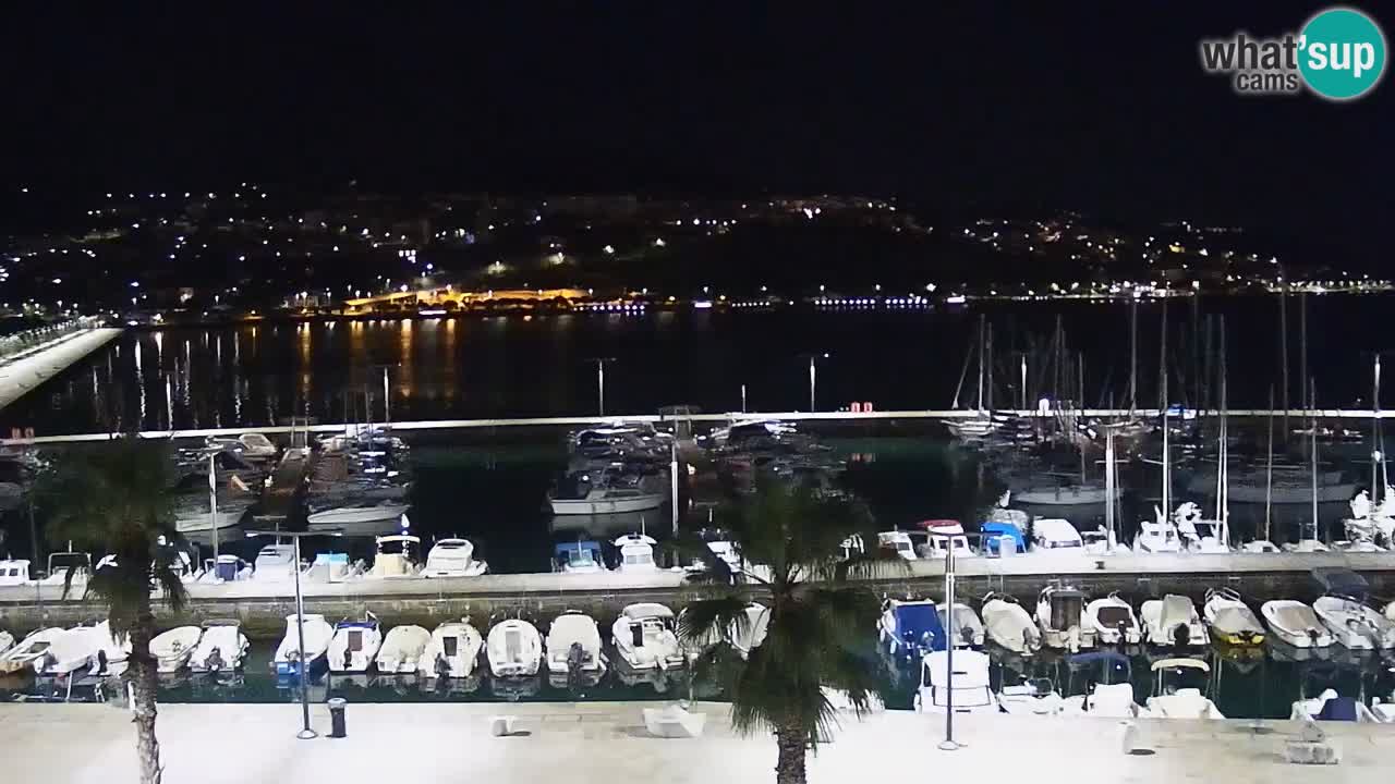 Camera en vivo Koper – puerto deportivo y paseo marítimo desde el Hotel Grand Koper