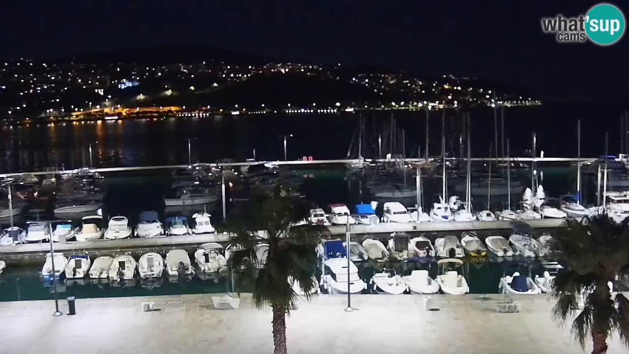 Webcam Koper – Panorama of the marina and promenade from the Grand Hotel Koper