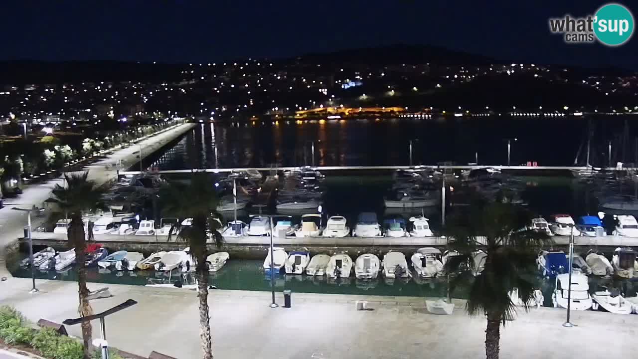 Webcam Koper – Panorama of the marina and promenade from the Grand Hotel Koper