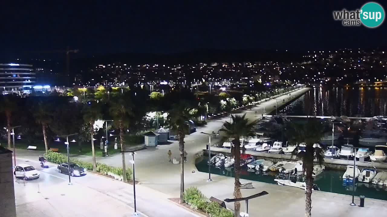 Webcam Koper – Panorama of the marina and promenade from the Grand Hotel Koper