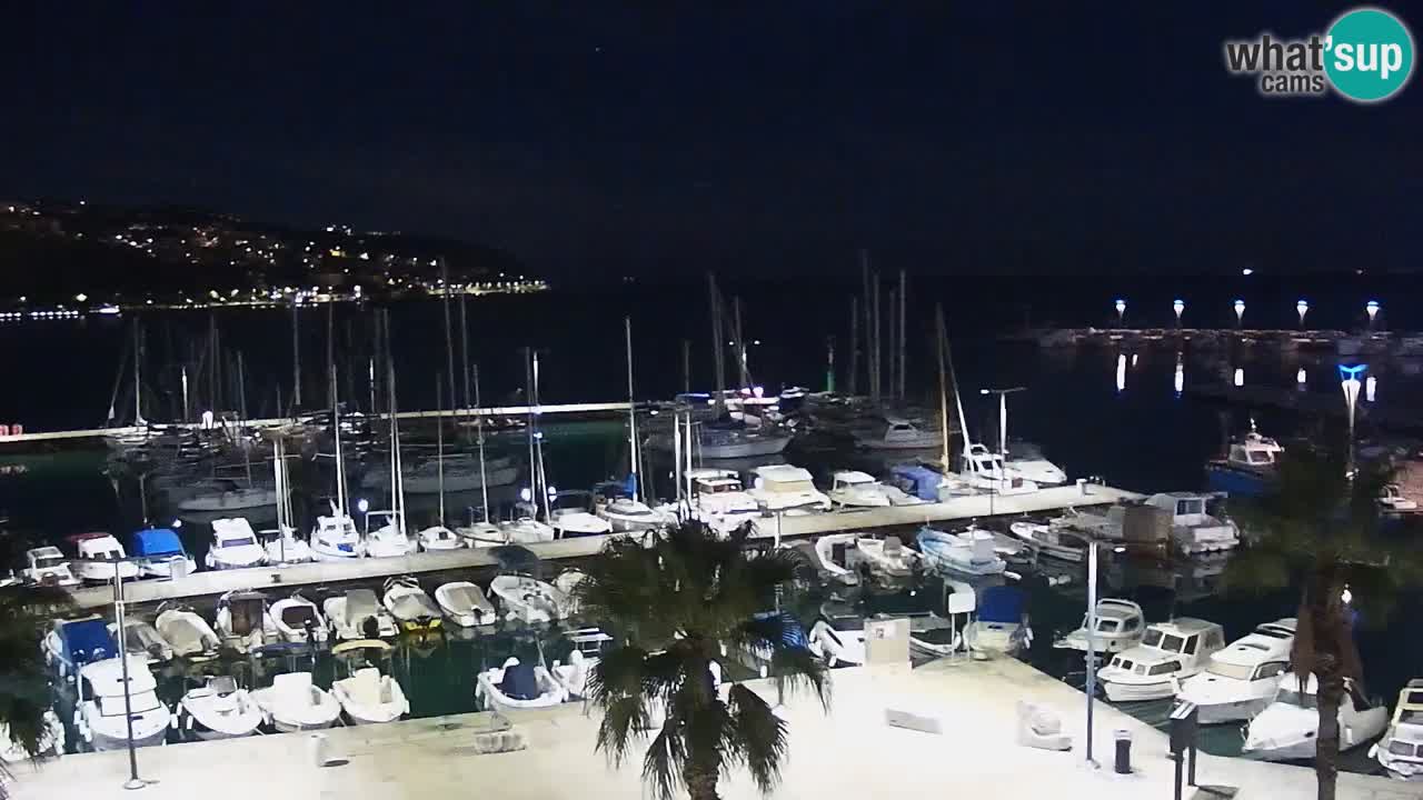 Camera en vivo Koper – puerto deportivo y paseo marítimo desde el Hotel Grand Koper