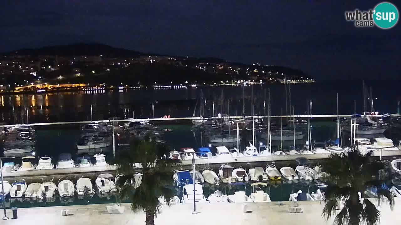 Webcam Koper – Panorama de la marina et de la promenade depuis le Grand Hotel Koper