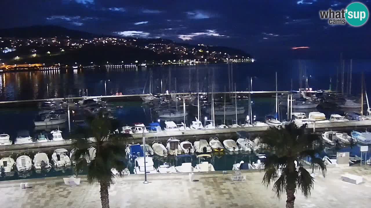 Webcam Koper – Panorama de la marina et de la promenade depuis le Grand Hotel Koper