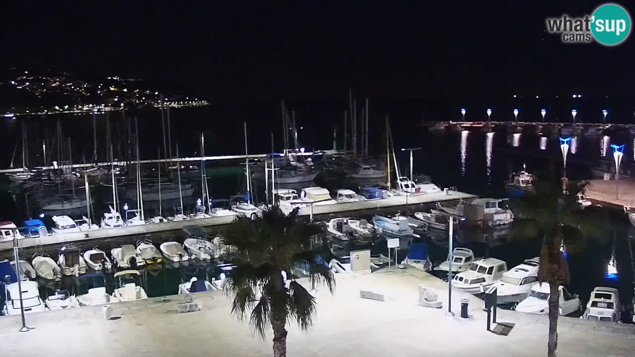Camera en vivo Koper – puerto deportivo y paseo marítimo desde el Hotel Grand Koper