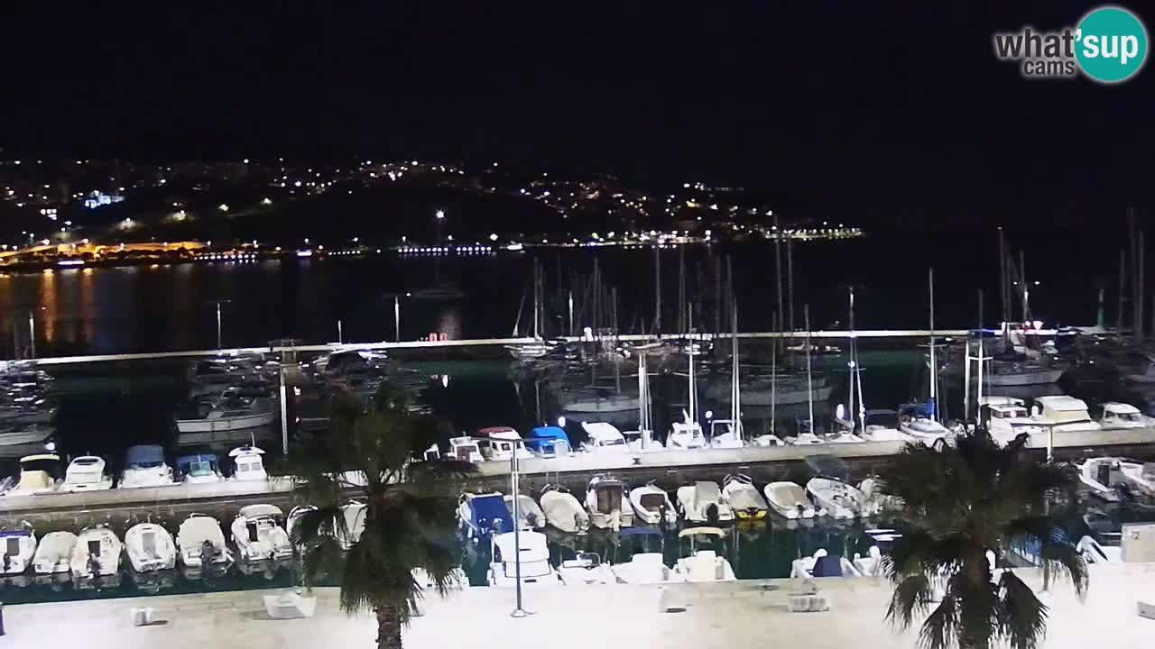 Webcam Koper – Panorama of the marina and promenade from the Grand Hotel Koper