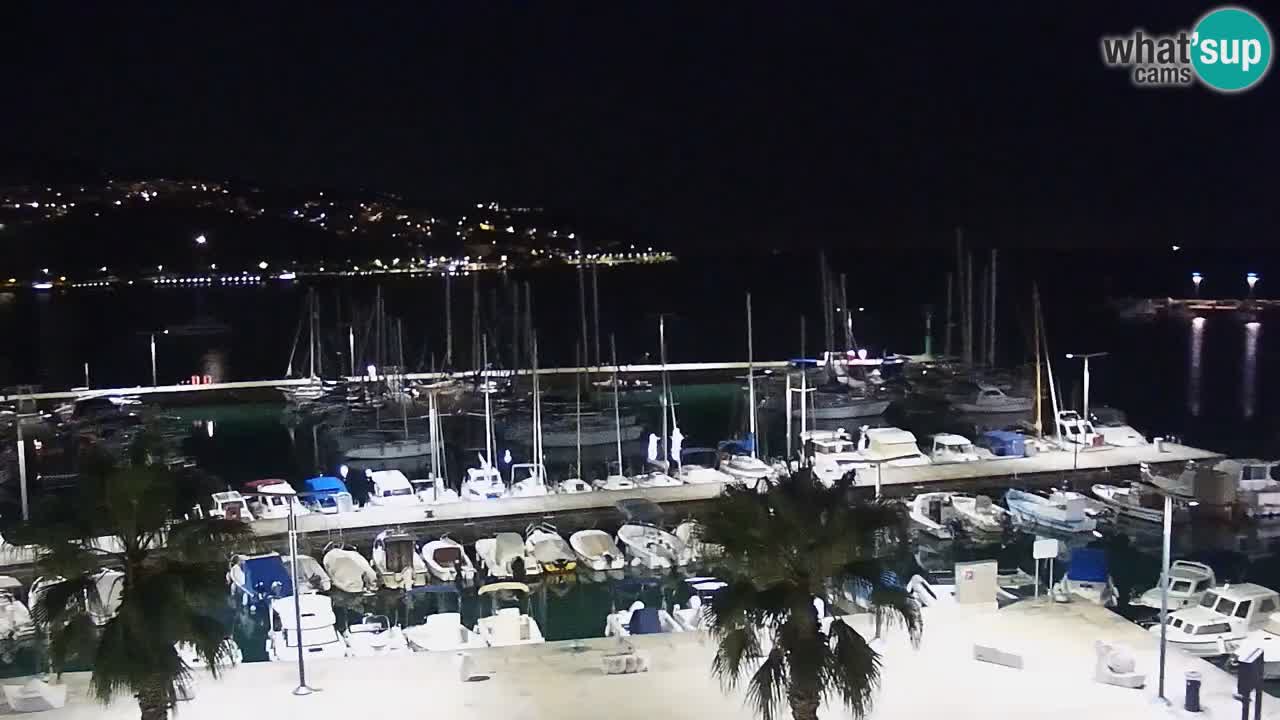 Webcam Koper – Panorama de la marina et de la promenade depuis le Grand Hotel Koper