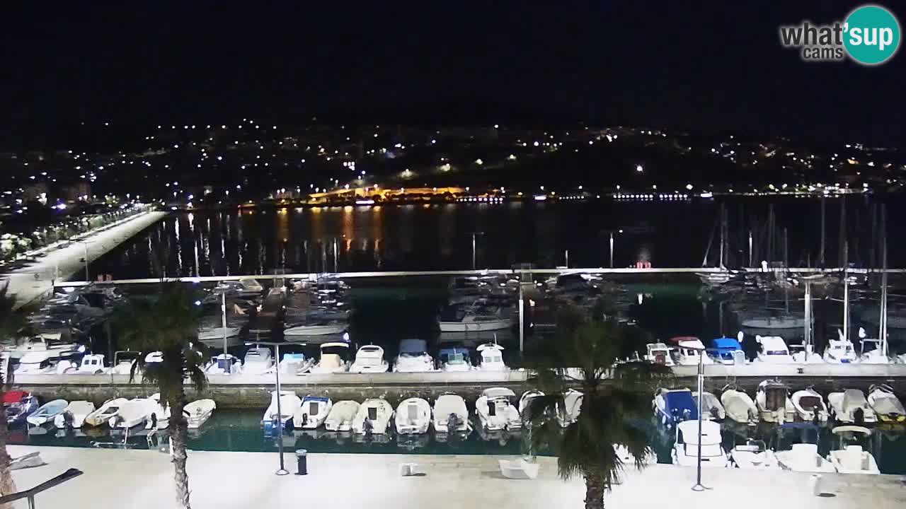 Webcam Koper – Panorama de la marina et de la promenade depuis le Grand Hotel Koper