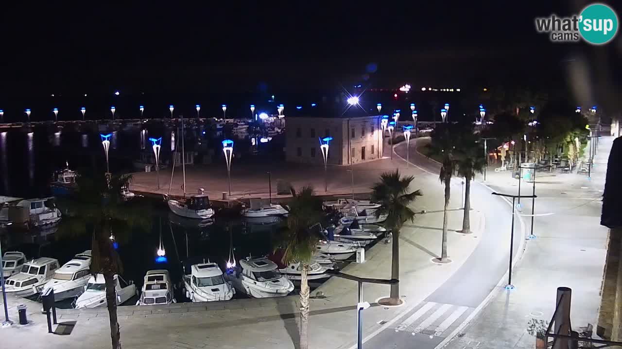 Webcam Koper – Panorama of the marina and promenade from the Grand Hotel Koper