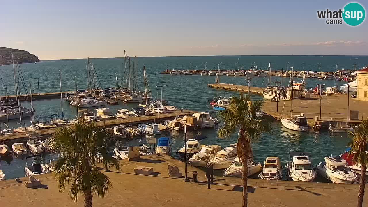 Webcam Koper – Panorama de la marina et de la promenade depuis le Grand Hotel Koper