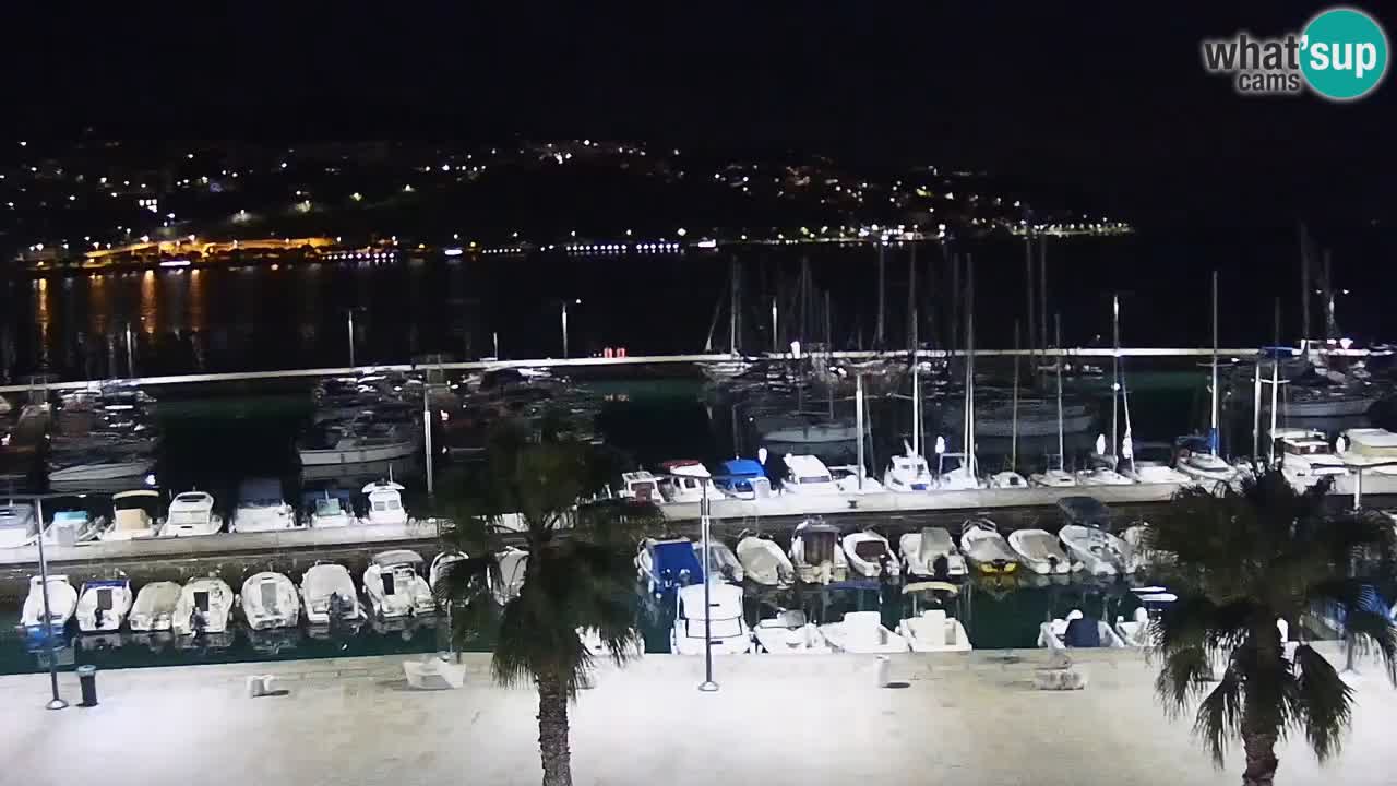 Webcam Koper – Panorama of the marina and promenade from the Grand Hotel Koper