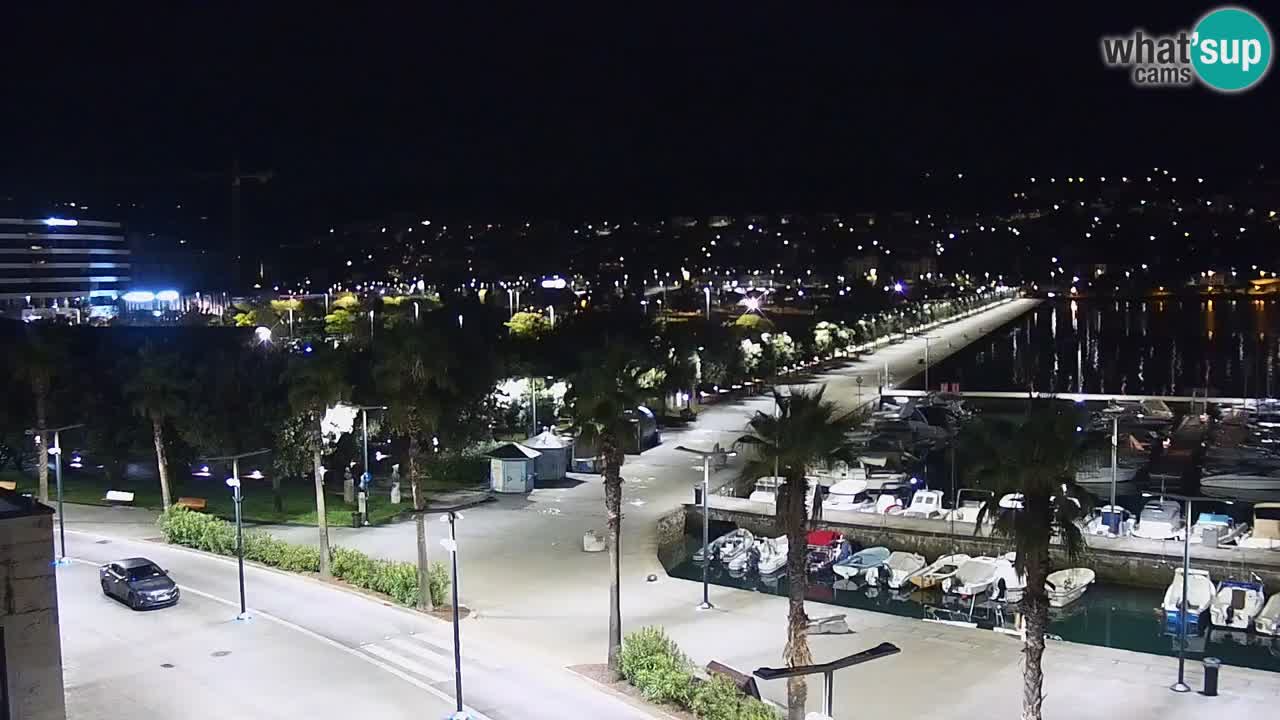 Webcam Koper – Panorama of the marina and promenade from the Grand Hotel Koper
