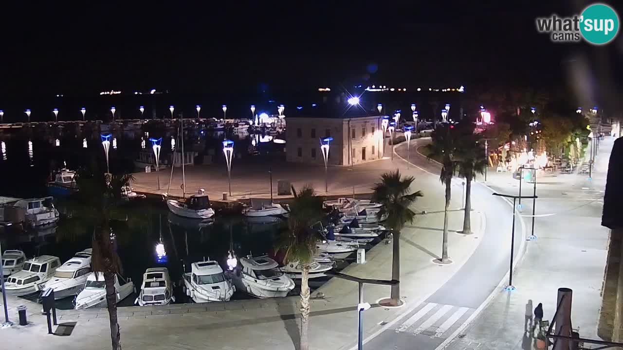 Webcam Koper – Panorama of the marina and promenade from the Grand Hotel Koper