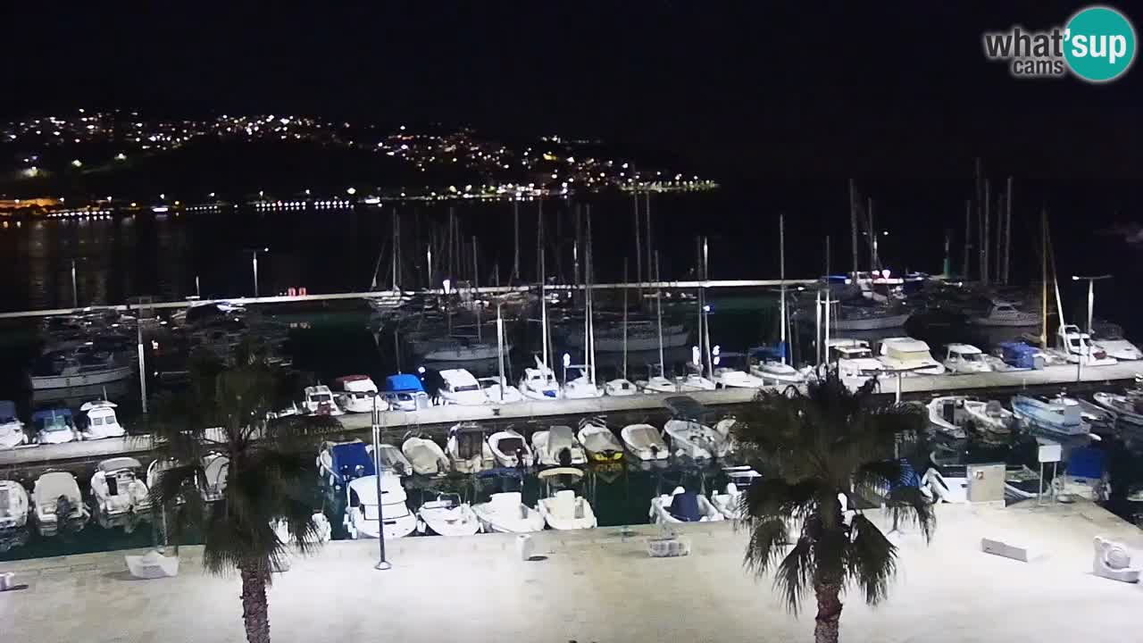 Webcam Koper – Panorama of the marina and promenade from the Grand Hotel Koper