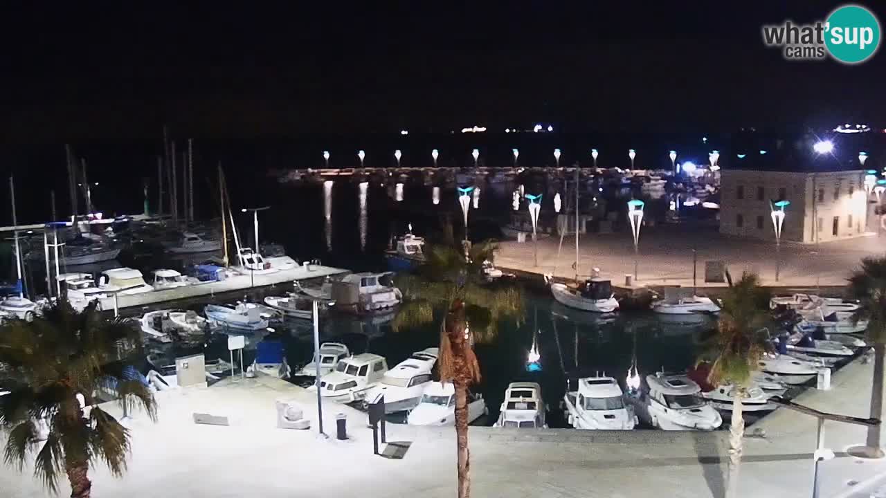 Webcam Koper – Panorama of the marina and promenade from the Grand Hotel Koper