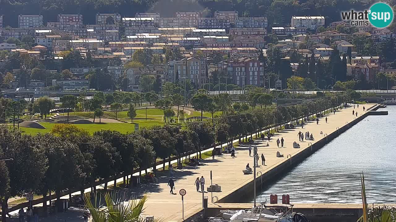 Webcam Koper – Panorama of the marina and promenade from the Grand Hotel Koper