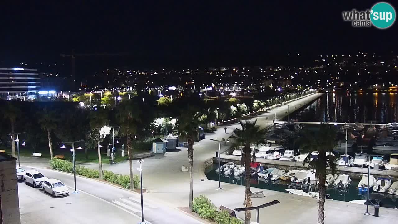 Webcam Koper – Panorama de la marina et de la promenade depuis le Grand Hotel Koper