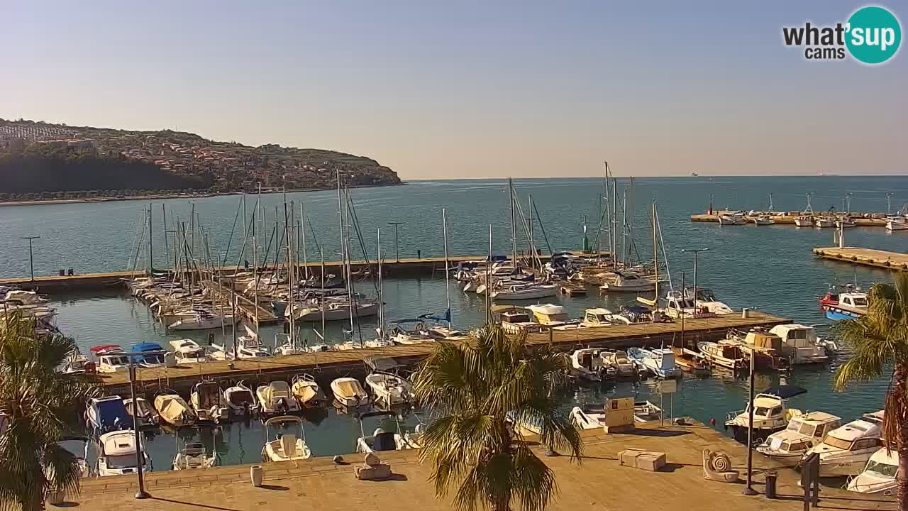 Camera en vivo Koper – puerto deportivo y paseo marítimo desde el Hotel Grand Koper