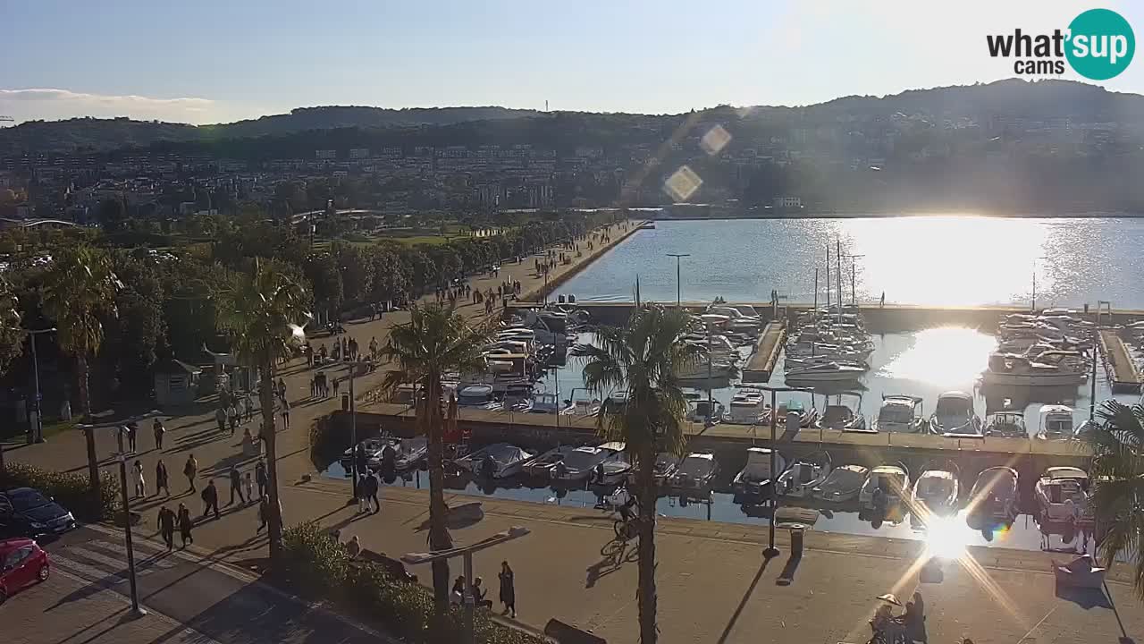 Webcam Capodistria – marina e lungo mare dall’Hotel Grand Koper