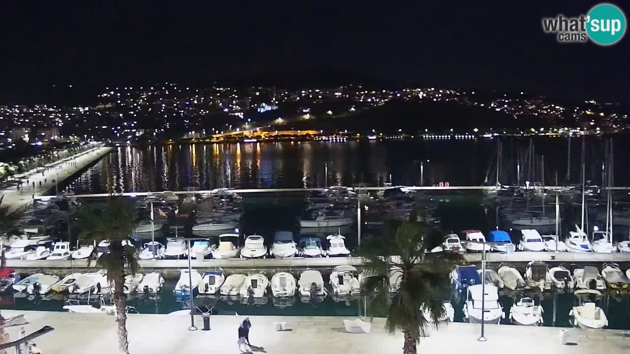 Webcam Koper – Panorama de la marina et de la promenade depuis le Grand Hotel Koper