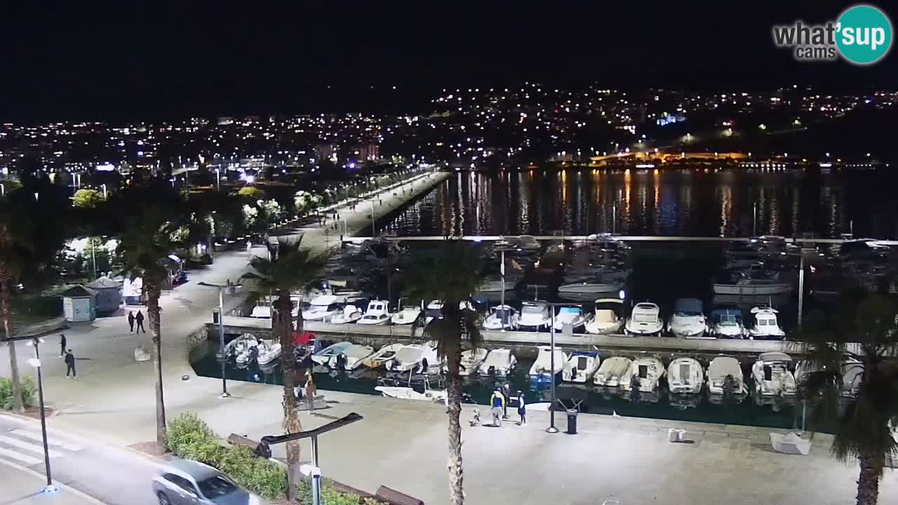 Webcam Koper – Panorama de la marina et de la promenade depuis le Grand Hotel Koper