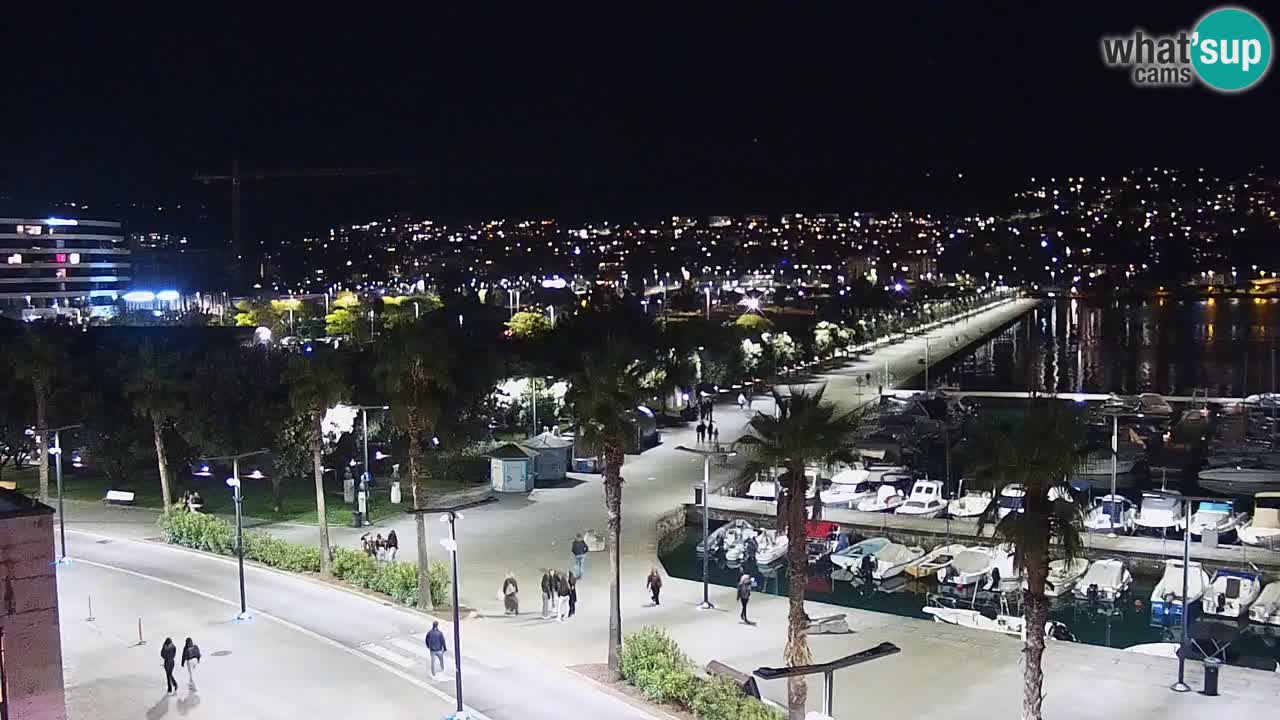 Webcam Koper – Panorama of the marina and promenade from the Grand Hotel Koper