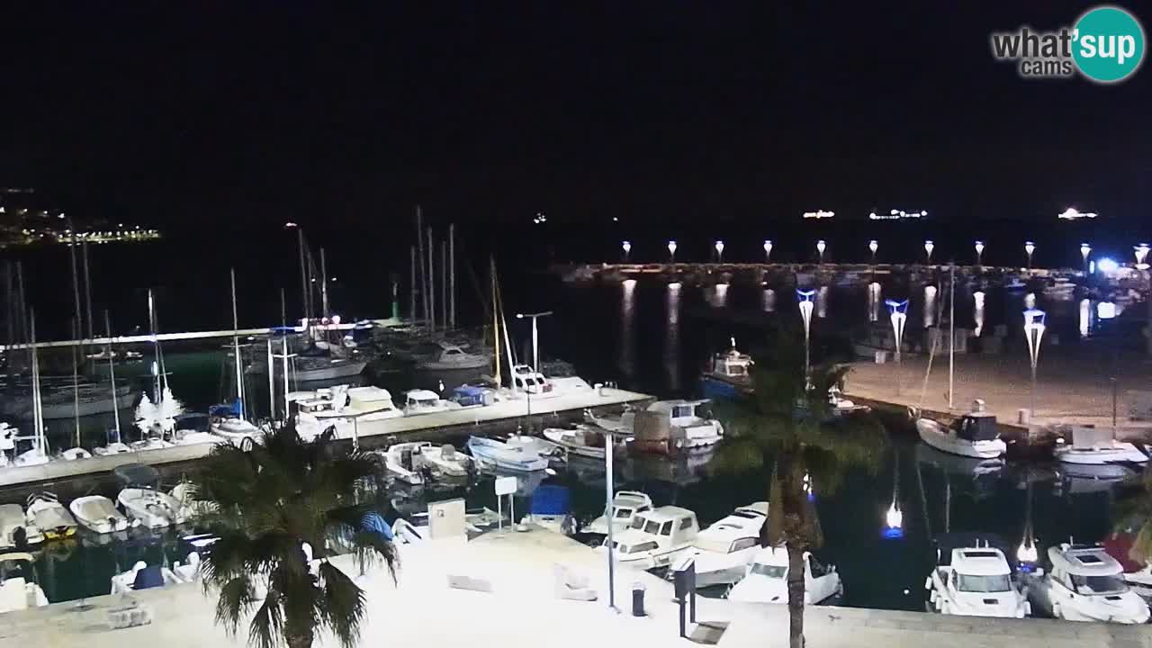 Camera en vivo Koper – puerto deportivo y paseo marítimo desde el Hotel Grand Koper