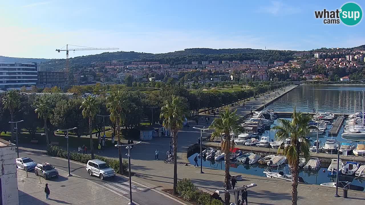 Webcam Capodistria – marina e lungo mare dall’Hotel Grand Koper