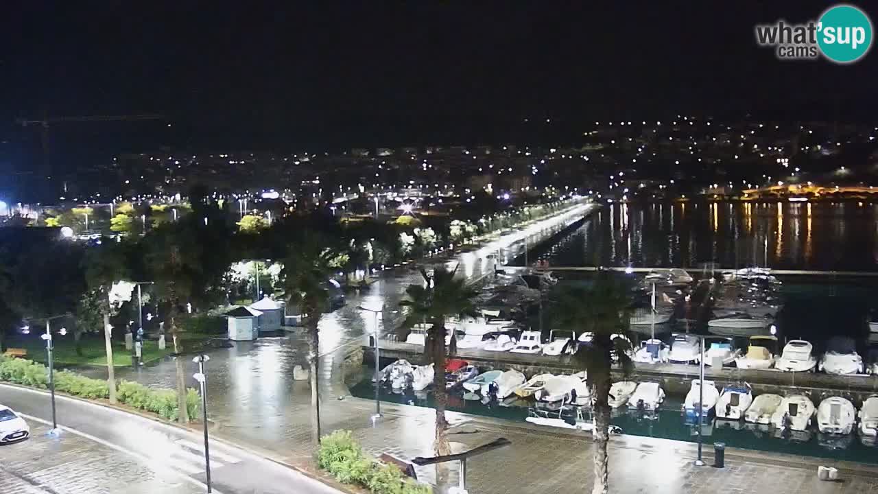 Webcam Koper – Panorama of the marina and promenade from the Grand Hotel Koper