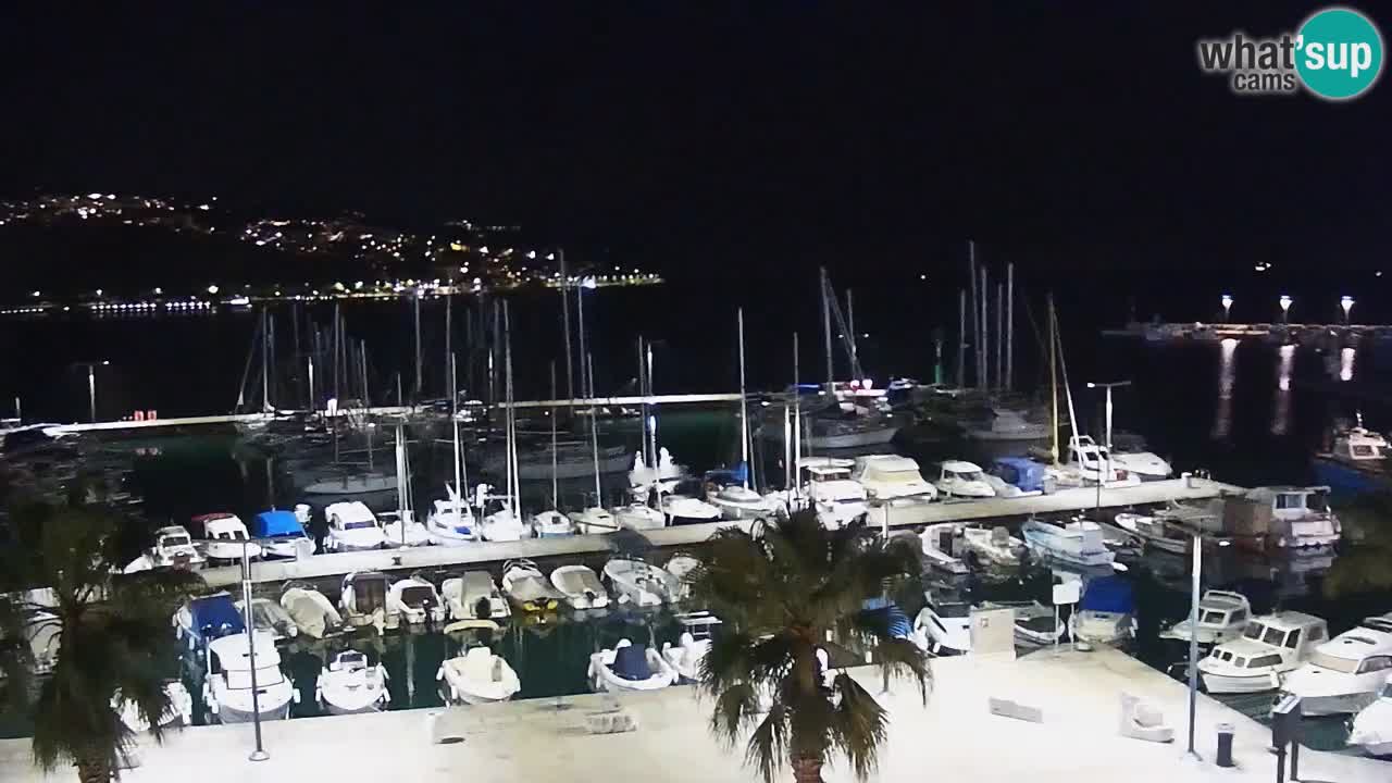 Webcam Koper – Panorama de la marina et de la promenade depuis le Grand Hotel Koper