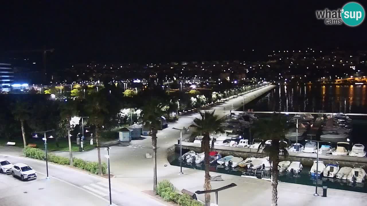 Webcam Koper – Panorama de la marina et de la promenade depuis le Grand Hotel Koper