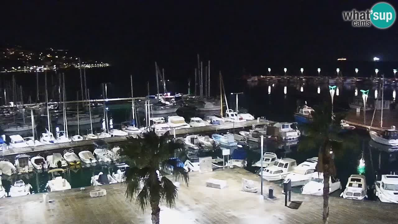 Webcam Koper – Panorama of the marina and promenade from the Grand Hotel Koper