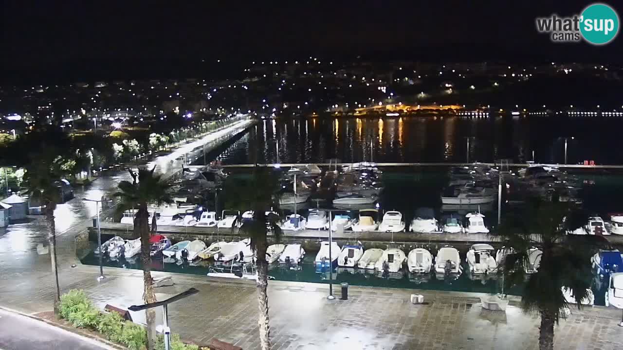Webcam Koper – Panorama of the marina and promenade from the Grand Hotel Koper