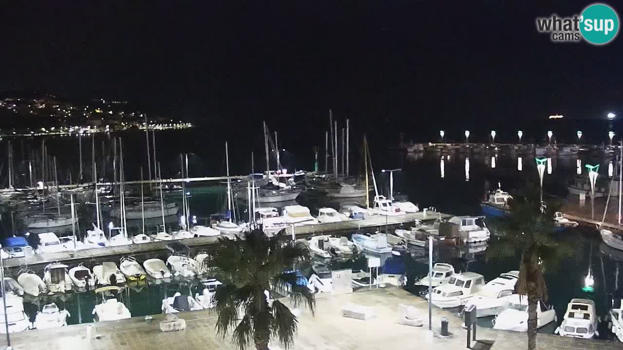 Webcam Koper – Panorama of the marina and promenade from the Grand Hotel Koper