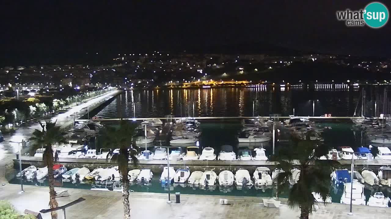 Webcam Koper – Panorama des Jachthafens und der Promenade vom Hotel Grand Koper