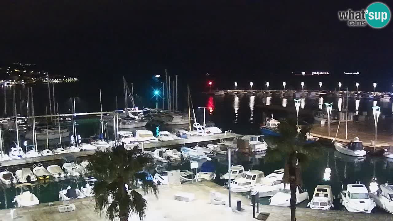 Webcam Koper – Panorama de la marina et de la promenade depuis le Grand Hotel Koper