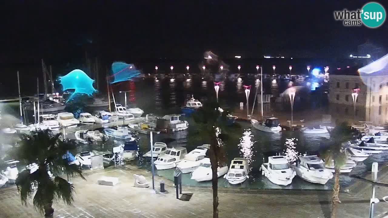 Webcam Koper – Panorama of the marina and promenade from the Grand Hotel Koper
