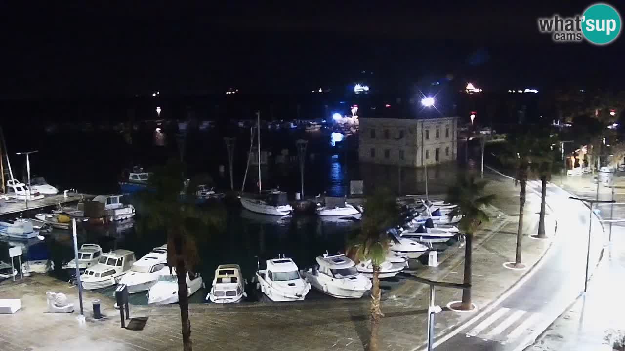 Webcam Koper – Panorama of the marina and promenade from the Grand Hotel Koper