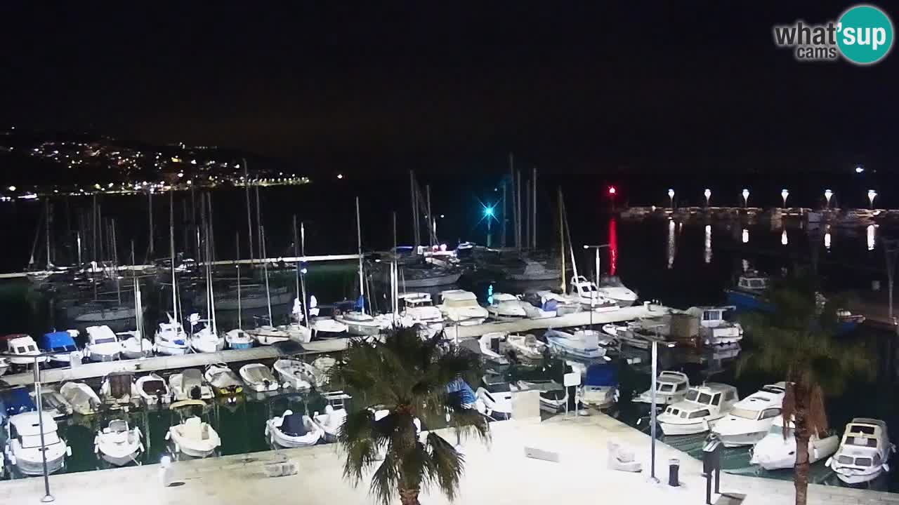Webcam Koper – Panorama de la marina et de la promenade depuis le Grand Hotel Koper