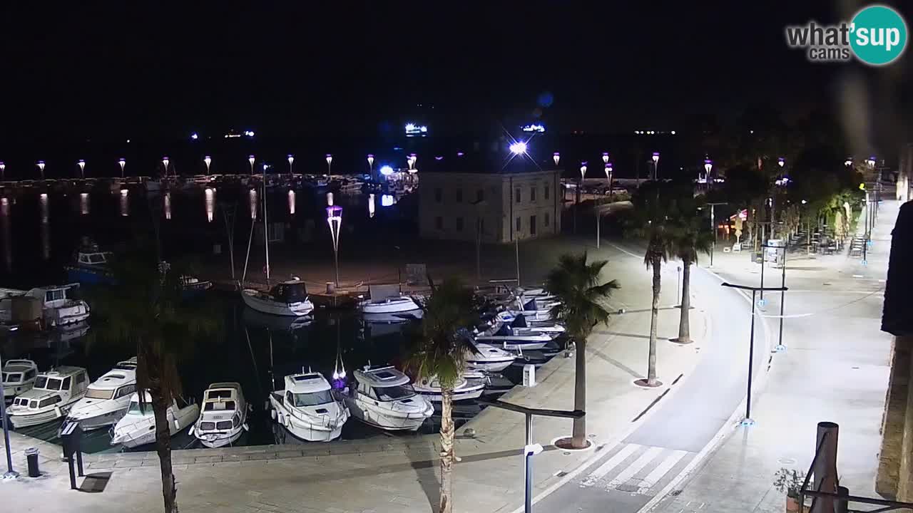Webcam Koper – Panorama of the marina and promenade from the Grand Hotel Koper