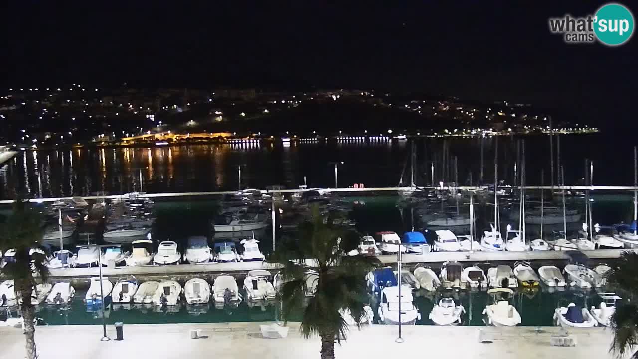 Camera en vivo Koper – puerto deportivo y paseo marítimo desde el Hotel Grand Koper