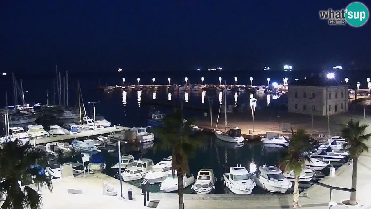 Webcam Koper – Panorama de la marina et de la promenade depuis le Grand Hotel Koper