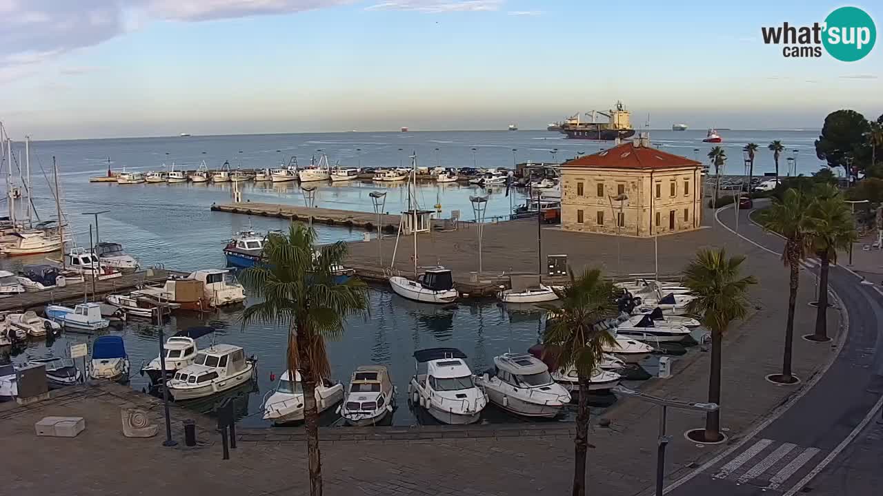 Spletna kamera Koper – Panorama na marino in promenado s Hotela Grand Koper