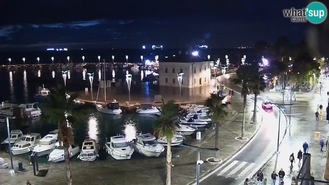 Webcam Koper – Panorama de la marina et de la promenade depuis le Grand Hotel Koper