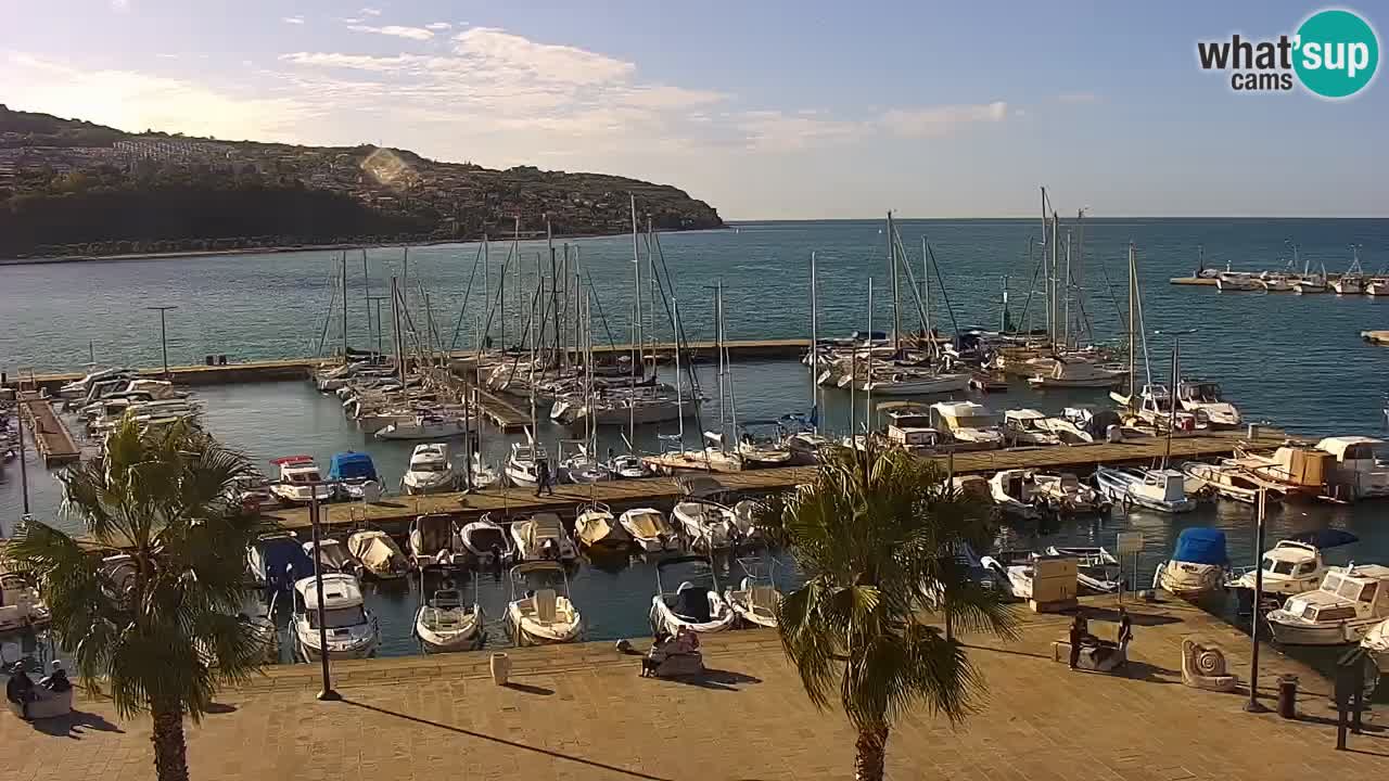 Camera en vivo Koper – puerto deportivo y paseo marítimo desde el Hotel Grand Koper