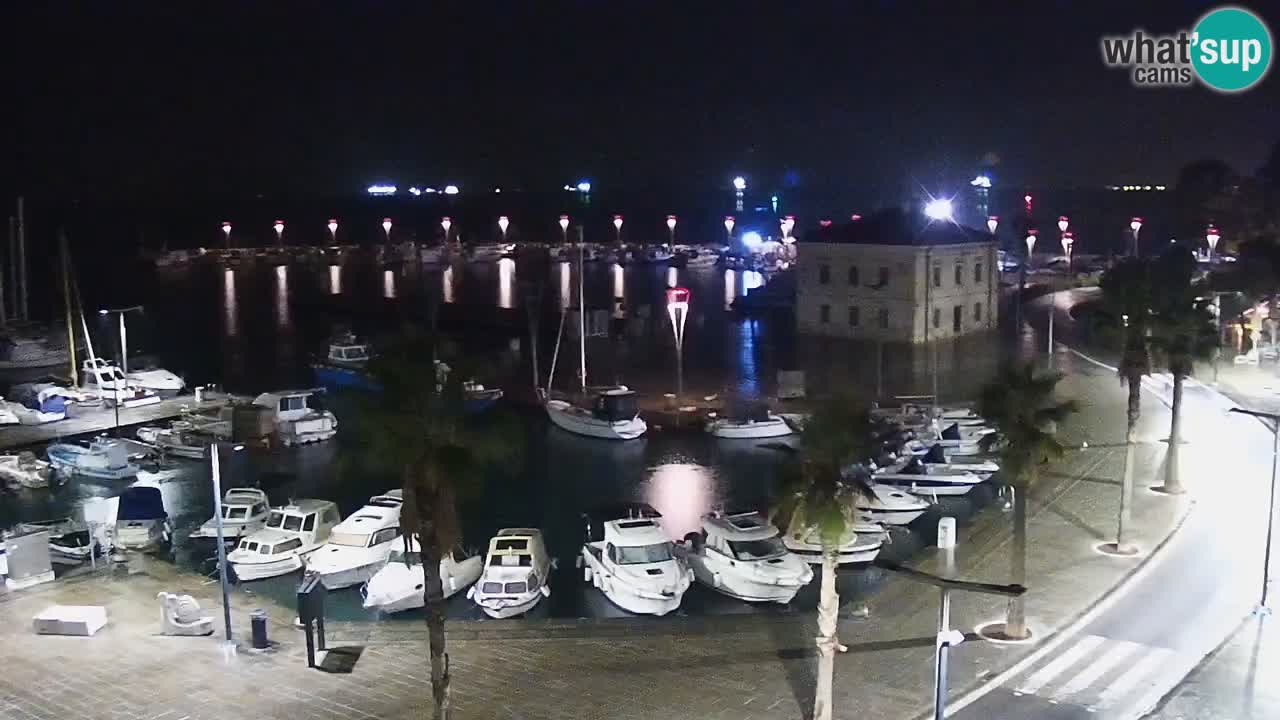 Webcam Koper – Panorama of the marina and promenade from the Grand Hotel Koper