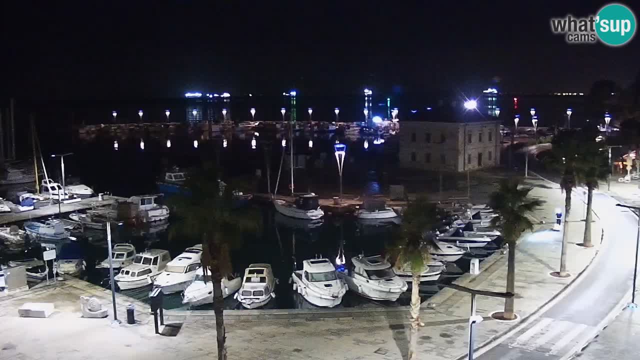 Camera en vivo Koper – puerto deportivo y paseo marítimo desde el Hotel Grand Koper