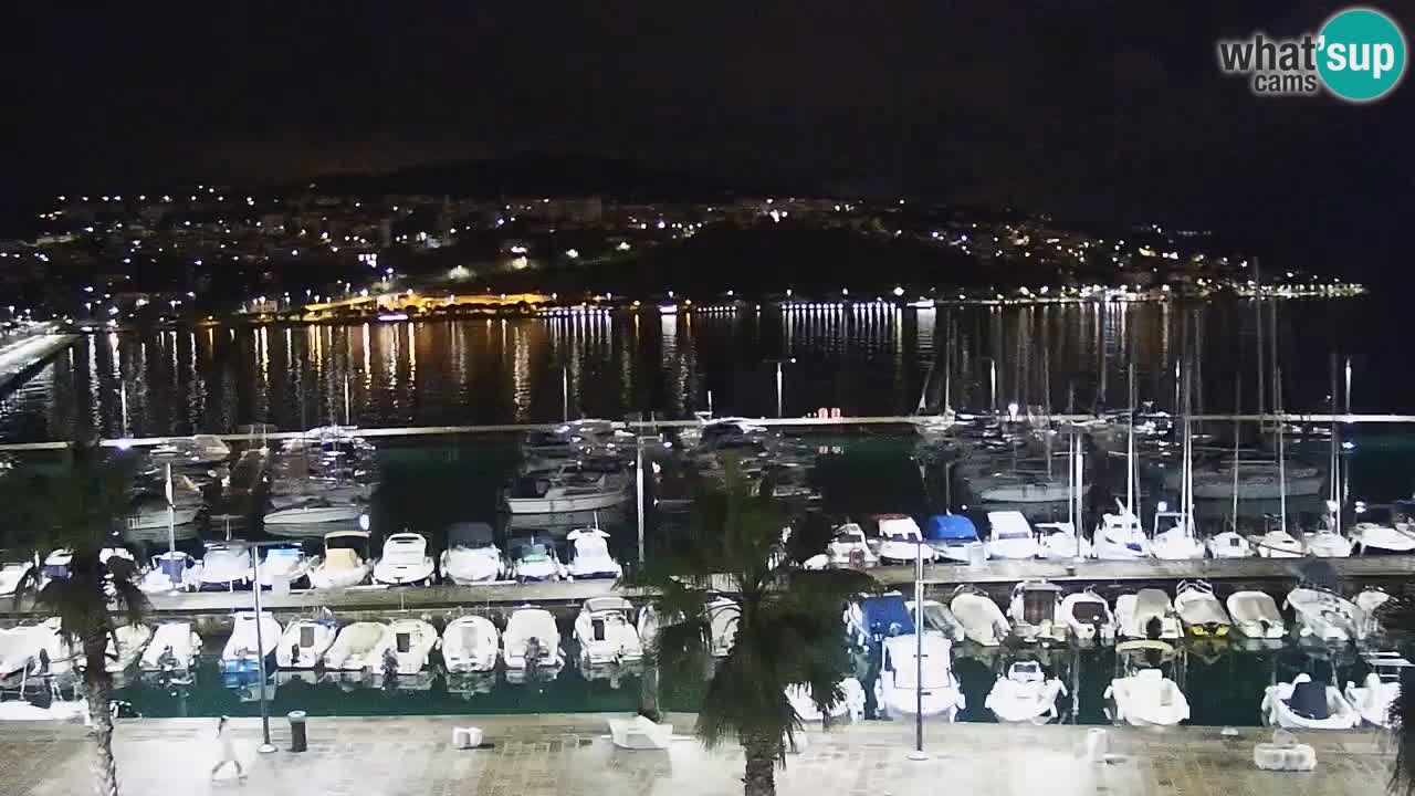 Webcam Koper – Panorama de la marina et de la promenade depuis le Grand Hotel Koper