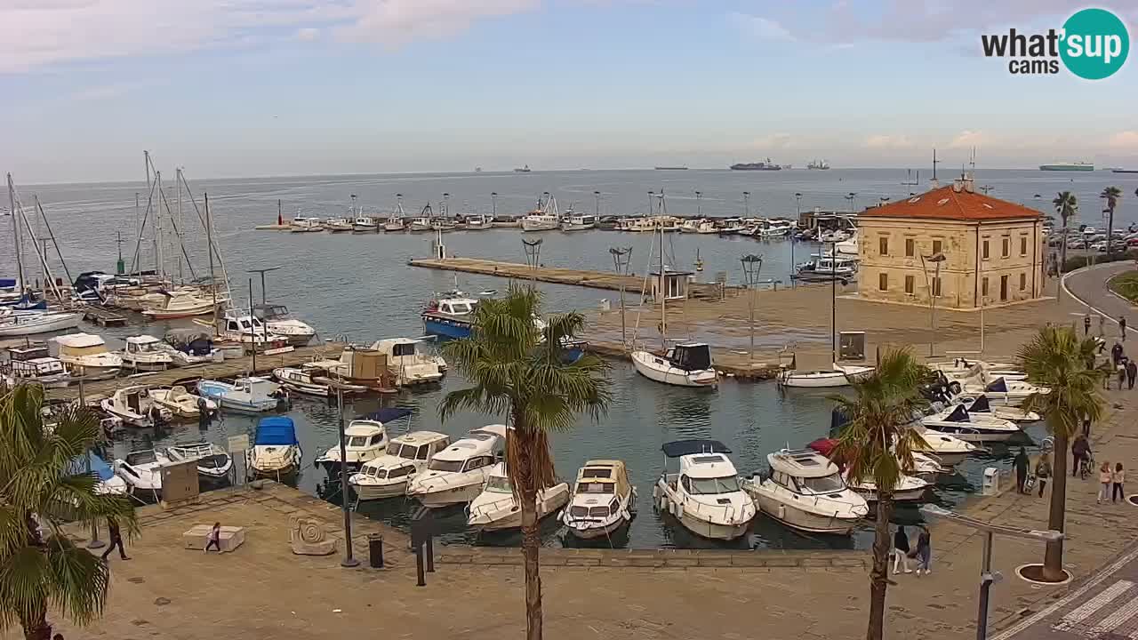 Spletna kamera Koper – Panorama na marino in promenado s Hotela Grand Koper